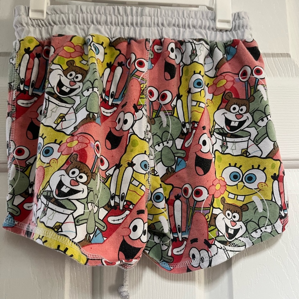 nickeloden bed time spongebob shorts size xs